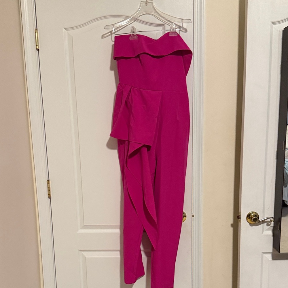 Elegant Pink Strapless Jumpsuit NY & Co